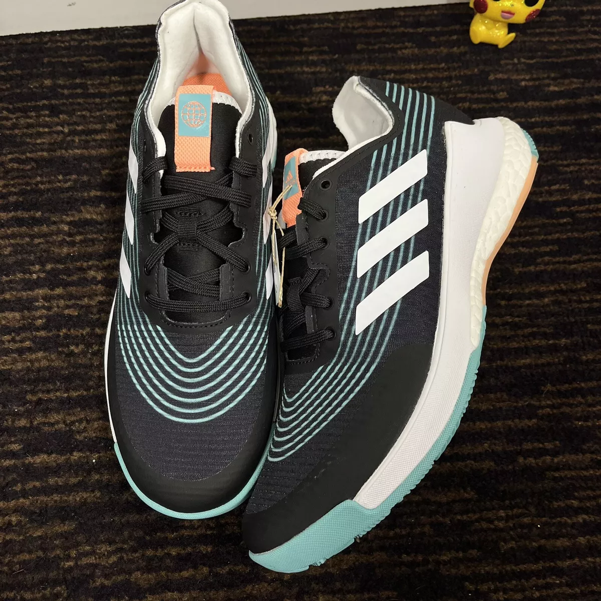Adidas Crazyflight M Low Indoor Volleyball Shoes GX3748 Black Teal White Size 8 Adidas Crazyflight M Low Indoor Volleyball Shoes GX3748 Black Teal White Size 8
