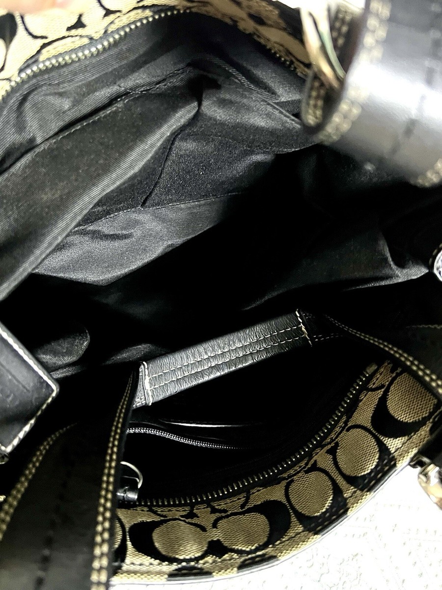 COACH💥VINTAGE ~LIMITED EDITION💥 Signature Monogram Black Canvas