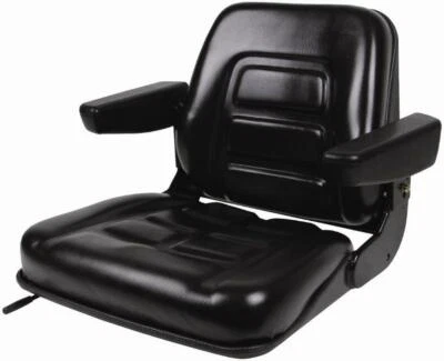 SEATS UNLIMITED Fork Lift Seat Fold Down with Armrests and Slides Universal