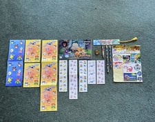 Vtg 2000 Pokemon Nintendo Lot: Sticker Book, Stickers, Bookmark, Pencil Topper