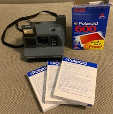 Polaroid Impulse 600 Camera Pop up Flash Strap - 3 Sealed Packs Film - Vintage