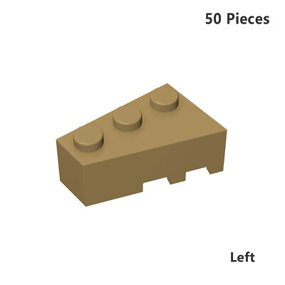 6565 Left Roof Tile 2X3 Dark Tan 50 Pieces Bricks, Pieces & Parts