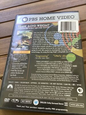Ken Burns: Frank Lloyd Wright [DVD] Full Frame Very Good Condition