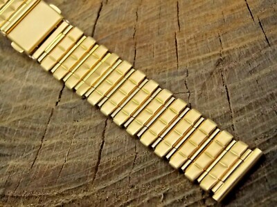 Gilden Vintage NOS Micro Plate Deployment Watch Band 18mm Unused Bracelet Mens