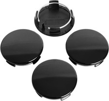 4pc 2.5inch Wheel Center Rim Hub Caps For Outer 57mm Inner 50mm Gloss Black