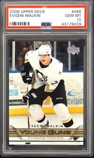 2006 UPPER DECK YOUNG GUNS #486 EVGENI MALKIN ROOKIE RC PSA 10