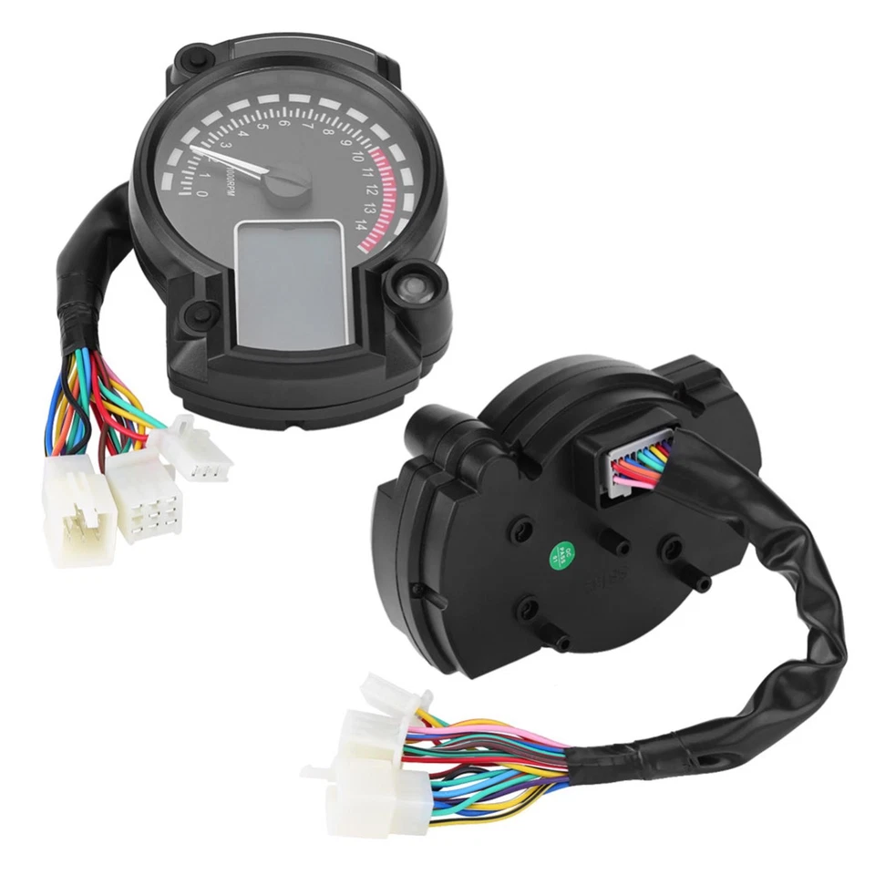 12V Waterproof Motorcycle Speedometer Speed Odometer Tachometer Speed Sensor N - Image 3 of 4