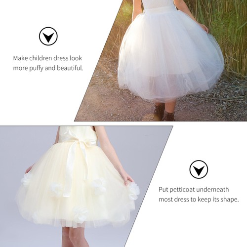 1pc Children Tutu Skirt Bone Outfit Dress Brace (White) short pannier - Picture 5 of 12