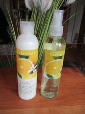 Avon Naturals Lemon Blossom & Basil Body Spray & Lotion 8.4 oz 250 ml ea NEW