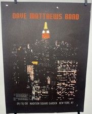 Dave Matthews Band Poster 9/10/08 Msg NYC Methane Studio Edition