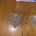 House of Lloyd Vintage Clear Glass Heart Ornaments 54-343 - Set of 6 - NOS — photo 3