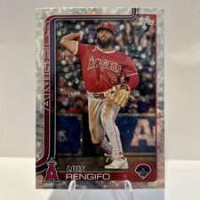 2025 Topps Series 1 Luis Rengifo #152 Silver Cracked Foilboard