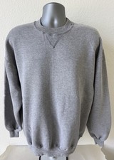 VTG 90 s Russell Athletic Sweatshirt Fits Men XL tag 2XL Gray USA Blank NOS