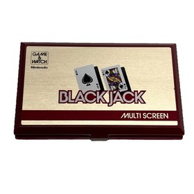 Vintage 1985 NINTENDO GAME & WATCH Black Jack Multi Screen Handheld BJ-60 w/Box