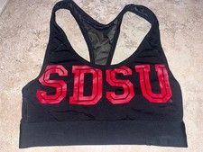 PINK Victoria’s Secret Black Ultimate Sports Bra San Diego State University S