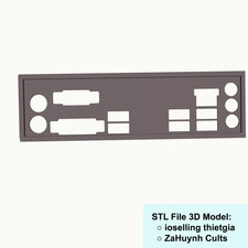 Asus B250M-K Prime IO Backplate, 3D Printed Shield