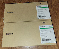 2-Pack Canon PFI-706 G Green Ink Tank 700ml Expired 2019 New Unopened PFI-706G