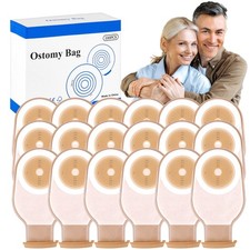 100 Pack Colostomy Bags, 15mm-65mm Ostomy Supplies,One-Piece Ostomy Bag for L...