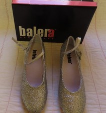 Balera Glitter Character Shoes, Style B112, Silver, Women Size 9.5 AM, New