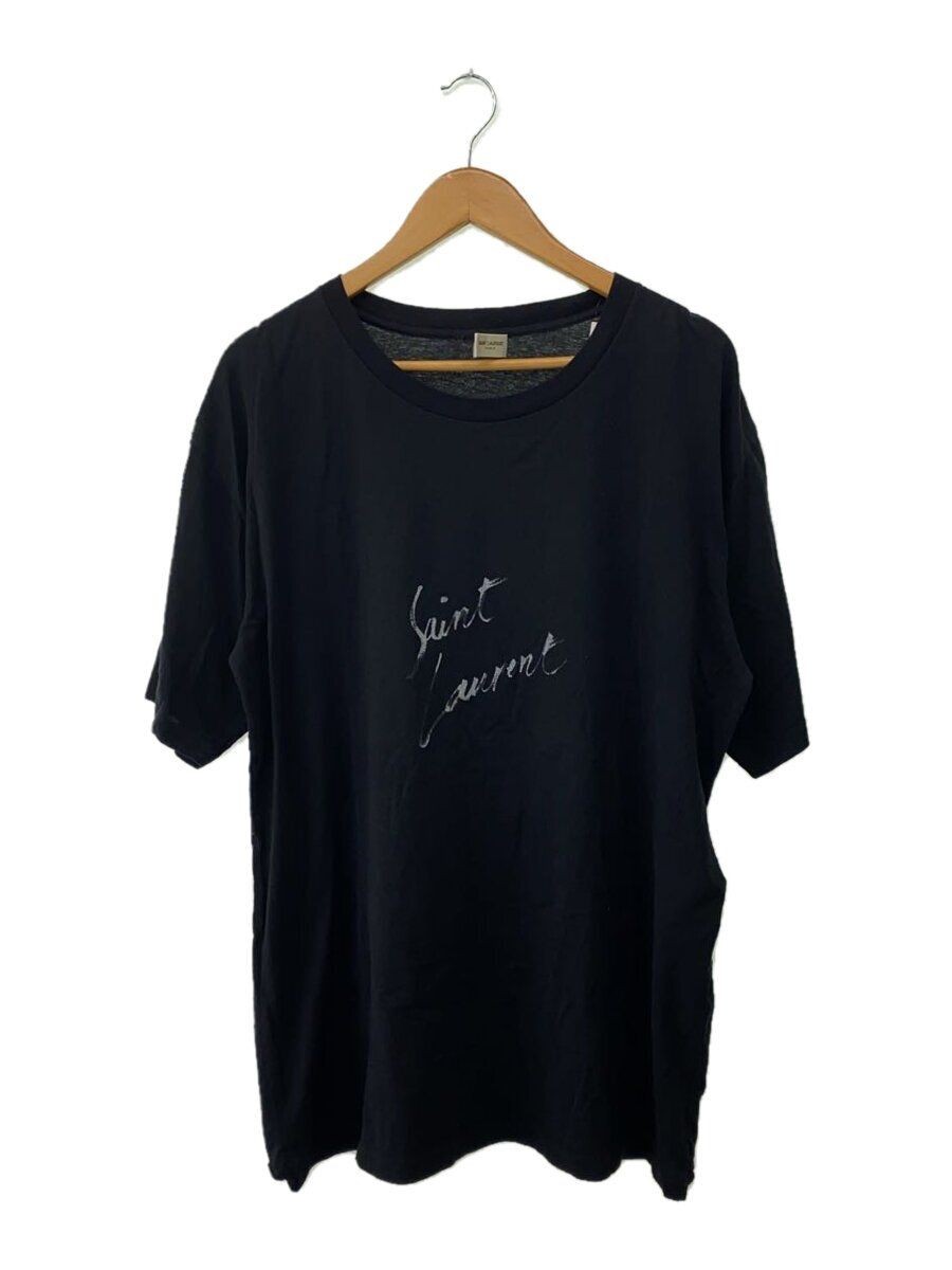 YSLイブサンローラン 墨色ブラック長袖Tシャツ　Made in Italy イヴ・サンローラン カットソー YVES SAINT LAURENT ロンT（イブ