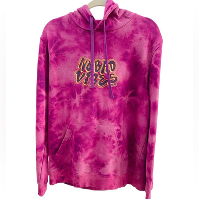 NWOT Neff No Bad Vibes Pink Tie Dye Hoodie