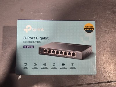 TP-Link TL-SG108 Desktop Network Switch 8-Port Gigabit Ethernet, Unmanaged