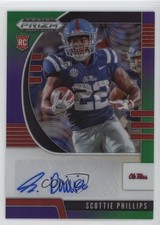 2020 Prizm Draft Picks Rookies Purple & Green 137/199 Scottie Phillips Auto 1by6