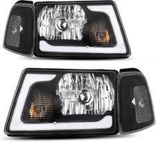Headlight Assembly Ford Ranger 2001-2011 LED DRL Black
