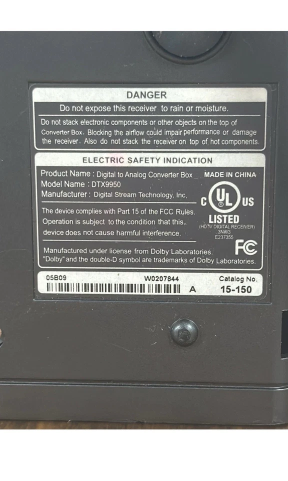 Caja Convertidora Digital Stream DTV Digital a Analógico DTX9950 SOLO SIN CONTROL REMOTO (B156) Foto 3 de 4