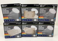 6PK Commercial Electric Infiniedge LED 4in Round Adj Color Temp Canless Recessed