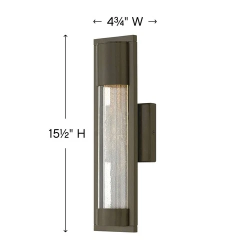 Hinkley Mist 15 1/2" High Bronze Outdoor Wall Light - Picture 3 of 3