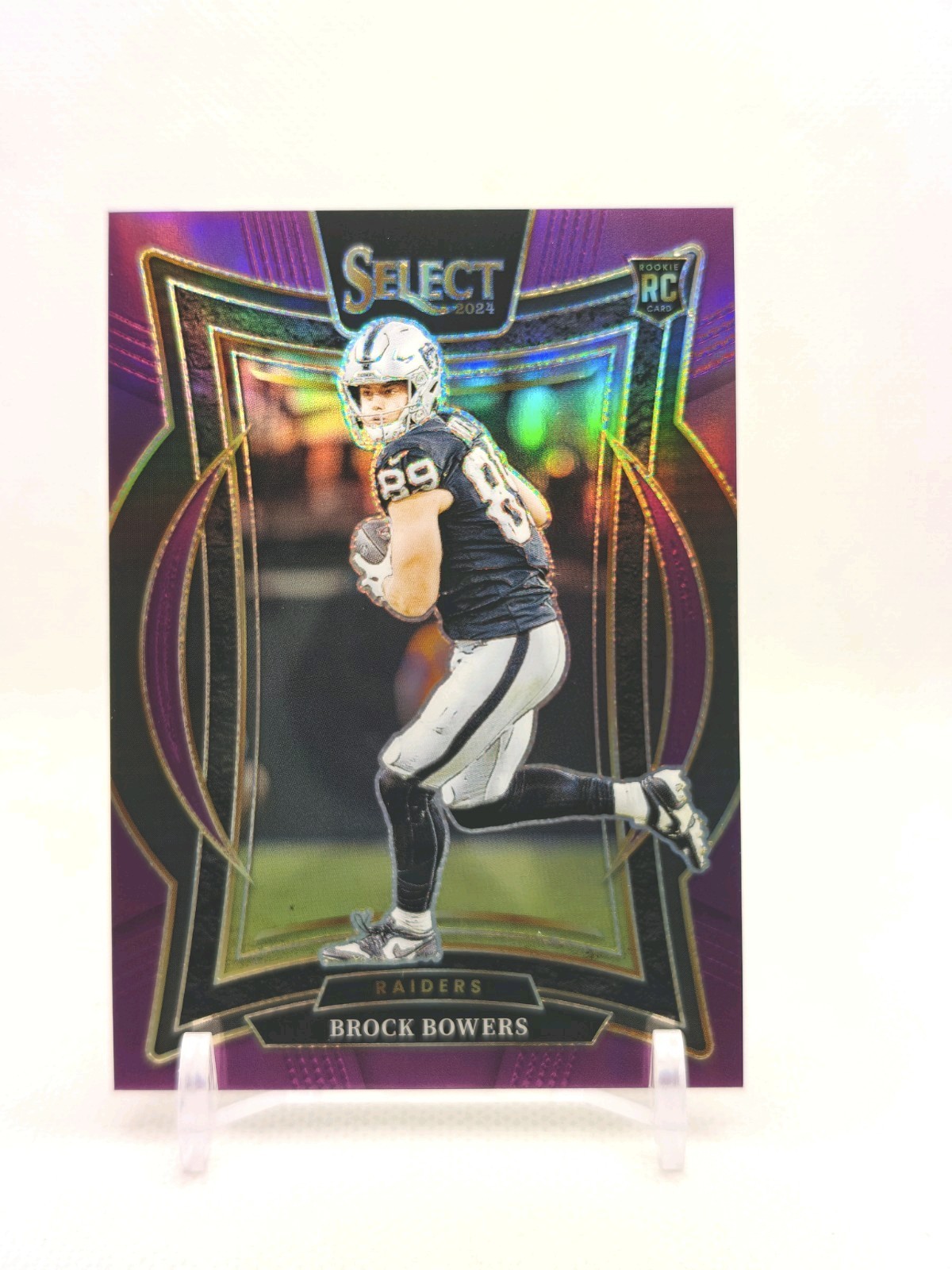 2024 Panini Select - Concourse Brock Bowers #31 Purple Prizm /75 (RC)