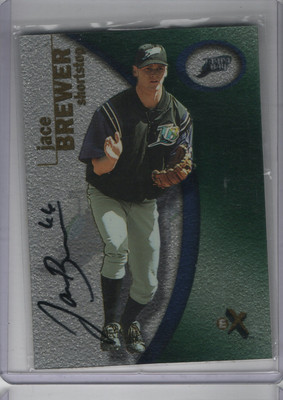 Jace Brewer 2001 Fleer EX Prospect Autograph /2999 #119 Tampa Bay On Card Auto
