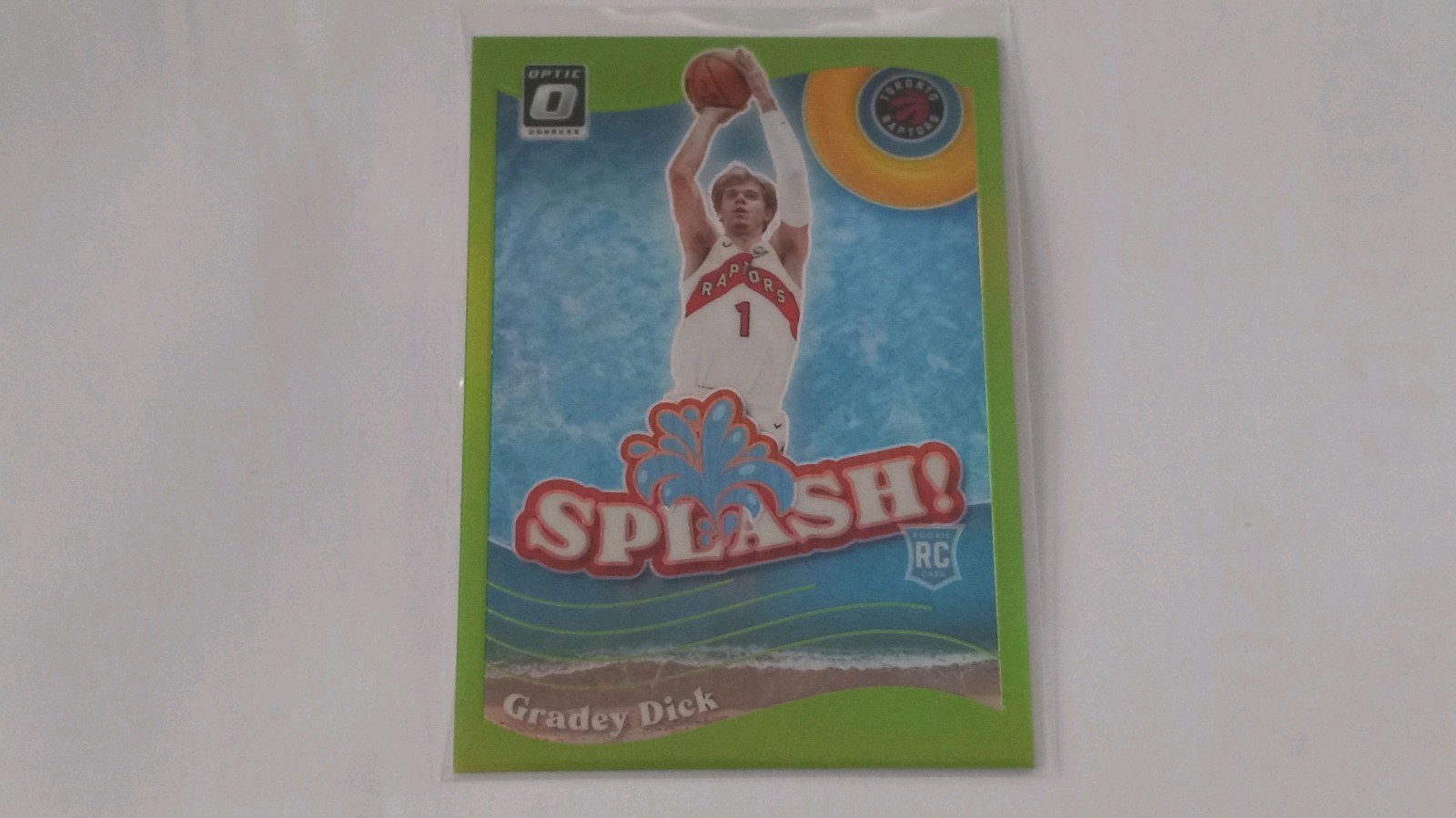 Gradey Dick 2023-24 Optic Splash Lime Green Rookie Parallel RC #9 #'ed 28/149