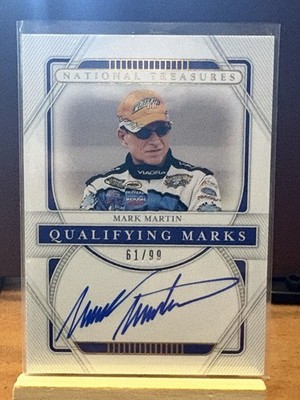 2021 Panini National Treasures Racing Mark Martin Qualifying Marks Autograph /99