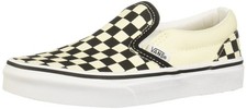 Vans Toddler SlipOn V Shoes with Fastner  Checkerboard Black/True White 