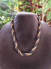 NEW Coconut Bead Multicolor Twist Lei  23" Necklace ~ Unisex Hawaii Luau Wedding