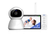 AnKeKe 5" Video Baby Monitor with Camera and Audio, Up to 72-Hour White