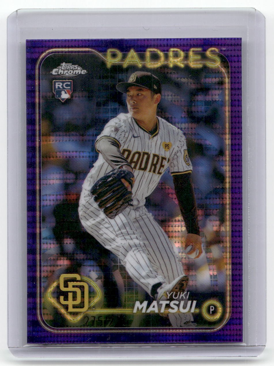 2024 Topps Chrome #116 Yuki Matsui Purple Refractors #/250