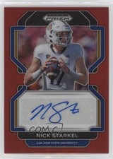 2023 Panini Prizm Draft Picks 2022 Update Red 44/199 Nick Starkel Auto 12b0