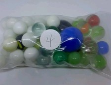 Marbles bag of 50  unknown origin asst sizes  colors unbranded Bag vtg  4