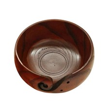Wooden Yarn Storage Bowl Round Crochet Container For Knitting And Craft Use