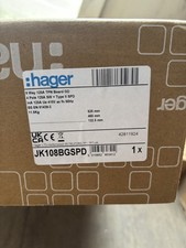 Hager JK108BGSPD 125A 8 Way Three Phase Board SPD