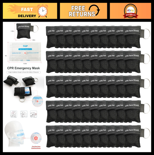 50pcs CPR Face Shield Pocket Mask Keychain With One Way Valve Breathing 50pcs-cpr-face-shield-pocket-mask-keychain-with-one-way-valve-breathing