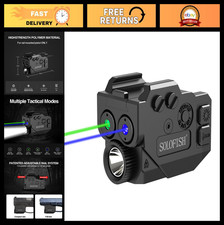 500lm Pistol Light Laser Combo  Strobe  Momentary Modes, Adjustable Rail Mount