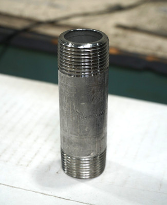 Merit Brass 85525 1''X4'' Seamless Nipple SCH 80 304SS TBE, Free Shipping