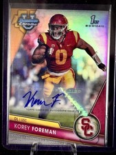 2023 Bowman University Chrome - Korey Foreman Refractor Auto /199 USC Fresno