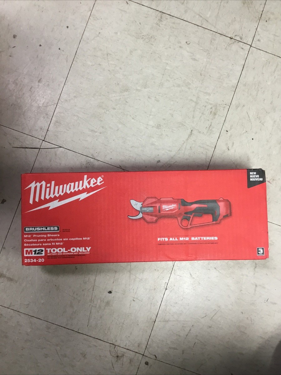 Milwaukee M12 12V Cordless Brushless Pruner Shears - Red