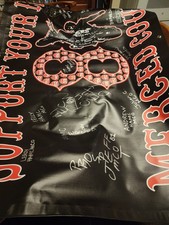 Hells Angels Support Your Local 81 Club Signed  Banner w/ Multiple Signatures