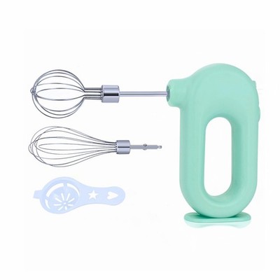 Mini Cordless Electric Hand Mixer USB Rechargeable 4 Speed Portable Green